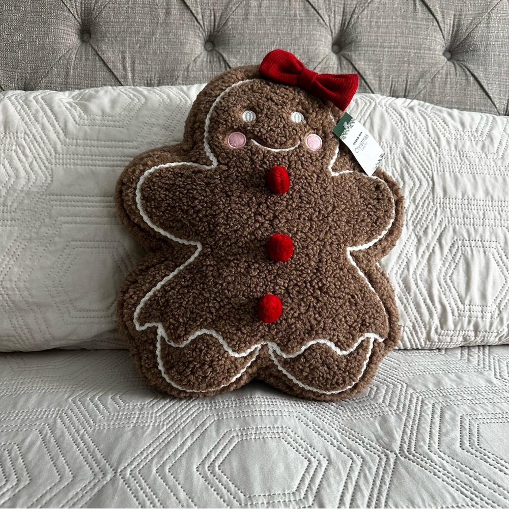 Gingerbread girl pillow